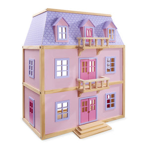 Multi-Level Solid Wood Dollhouse
