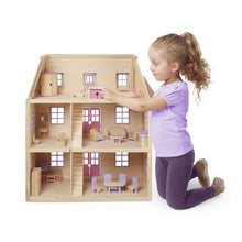 Multi-Level Solid Wood Dollhouse