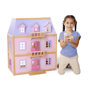 Multi-Level Solid Wood Dollhouse