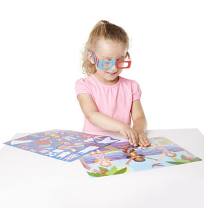 Easy-to-See 3-D Reusable Sticker Pad - Fashions