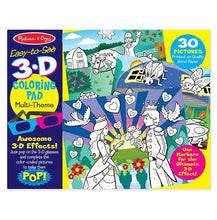 Easy-to-See 3-D Kids' Coloring Pad - Princesses, Fairies, Horses, and More
